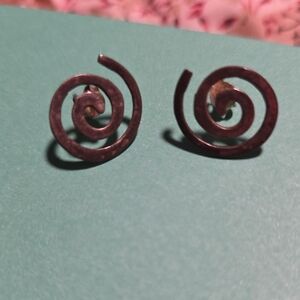 Spiral Sterling Silver Earrings